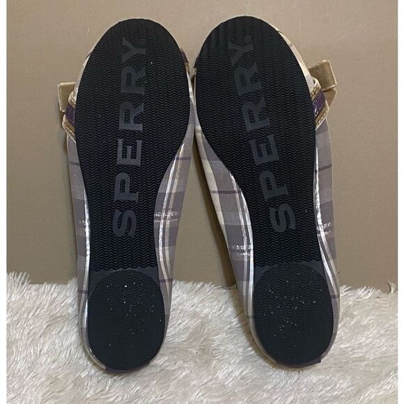 Sperry Women’s Brown Plaid Flats Sz 7.5 US - Picture 3 of 7